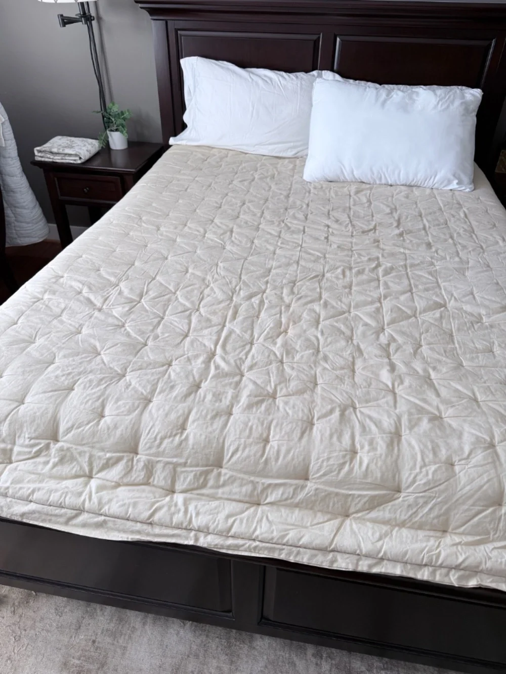 Pottery Barn Quilted Comforter Camel Tan King Size